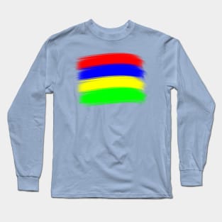 Mauritius Flag Long Sleeve T-Shirt